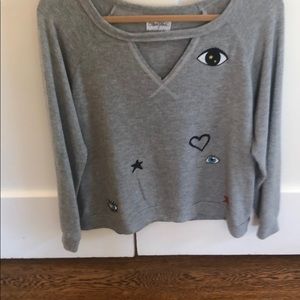 Gray lightweight Lauren Moshi sweatshirt